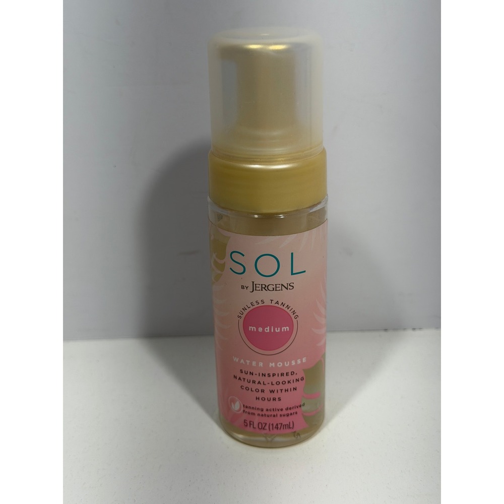 SOL by Jergens Sunless Tanning Water Mousse Medium 5oz Natural Looking Color
